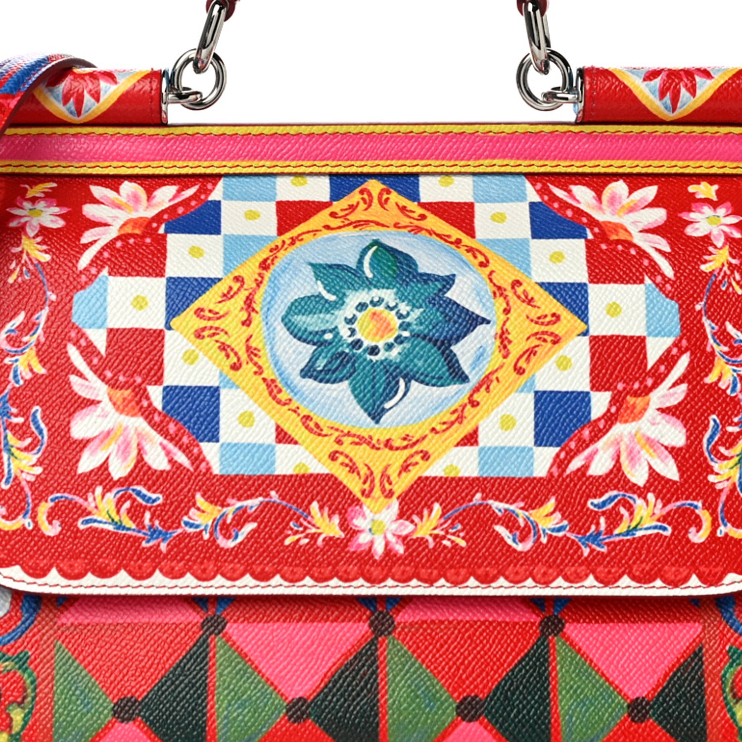 Dolce & Gabbana Dauphine Majolica Print Medium Miss Sicily Satchel Multicolor 7 of 12