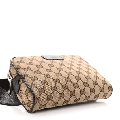 Gucci Monogram Dollar Calfskin Belt Bag Beige Ebony Testa di Moro Marrone Scuro 4 of 10