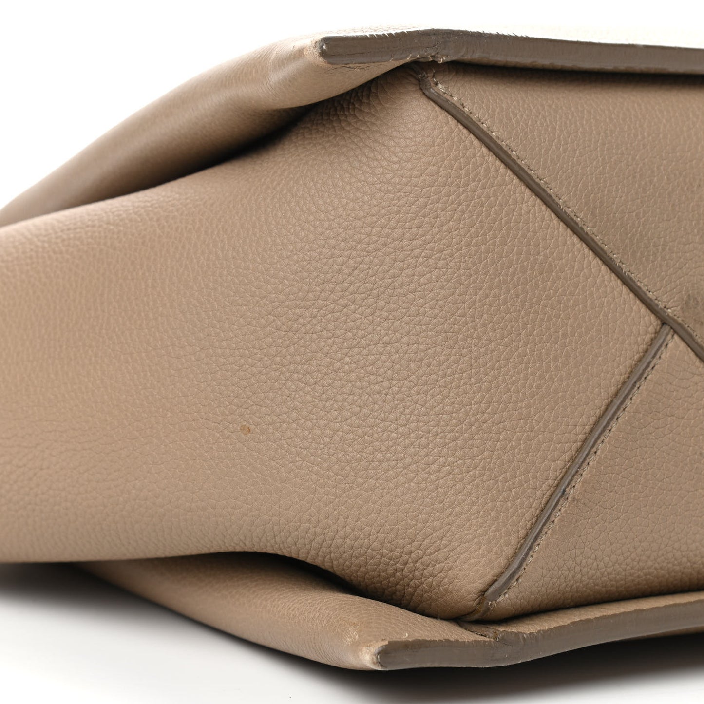 Baby Grained Calfskin Small Tri-Fold Bag Light Taupe