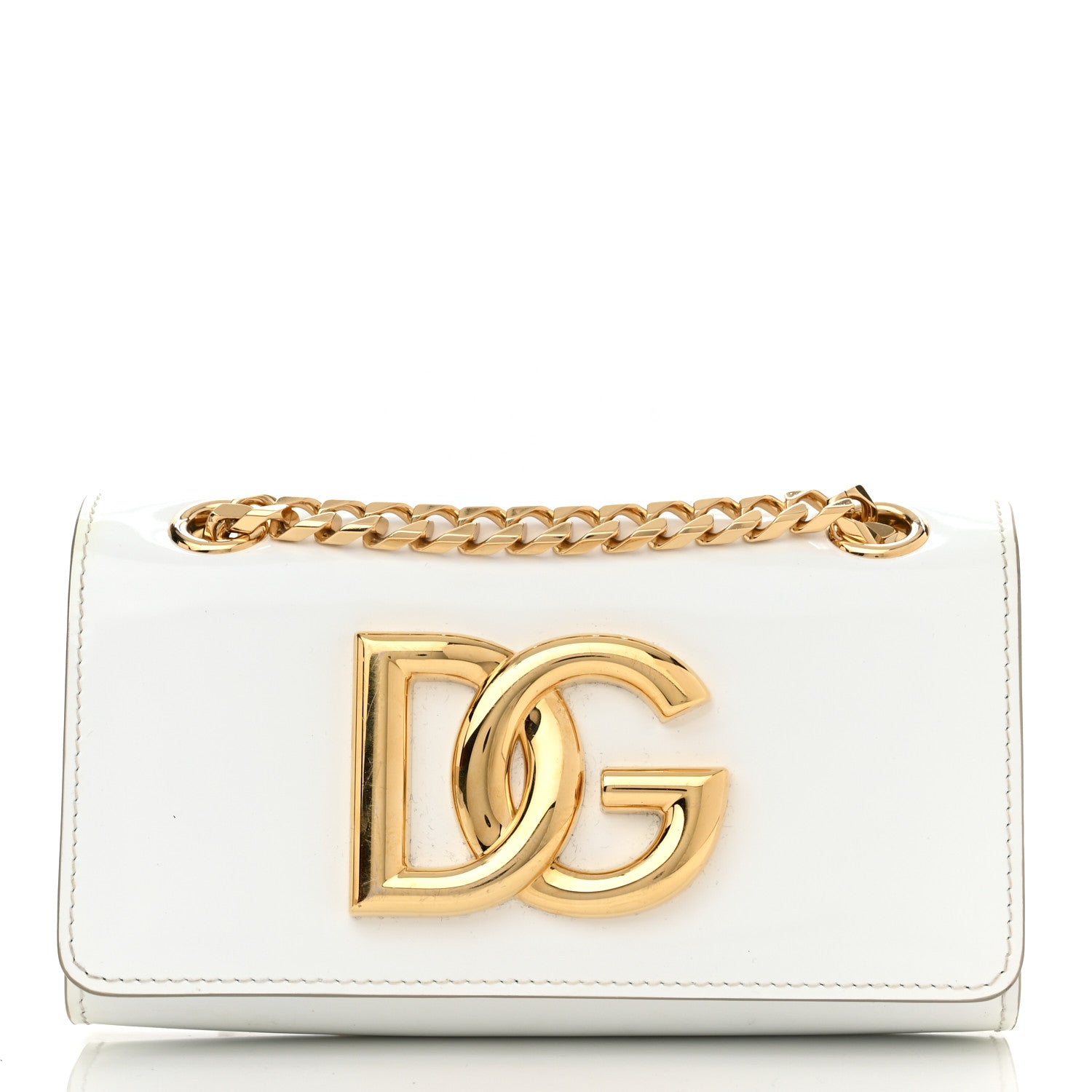 Dolce & Gabbana Patent DG Girls Phone Shoulder Bag Blanco 2 of 11