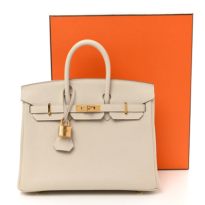 Hermes Togo Birkin 25 Craie 15 of 15