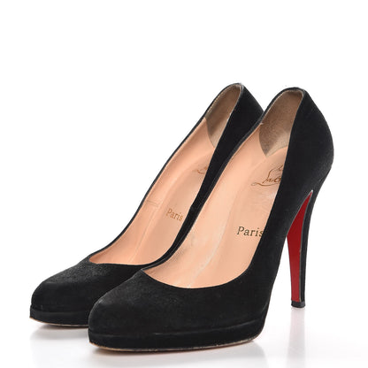 Christian Louboutin Suede Pumps 38.5 Black 3 of 9