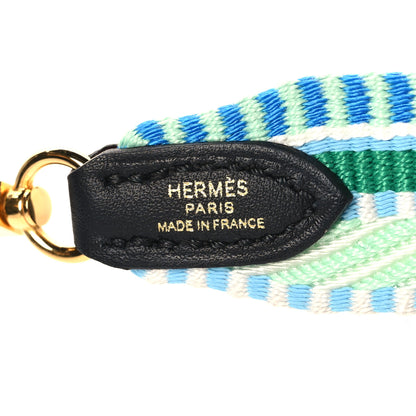 Hermes Toile Swift 25mm Sangle Cavale Shoulder Strap Vert Pale Vert Fizz Black 3 of 4