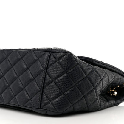 Chanel Grained Calfskin Quilted Small XXL Travel Flap Bag Navy 10 of 10