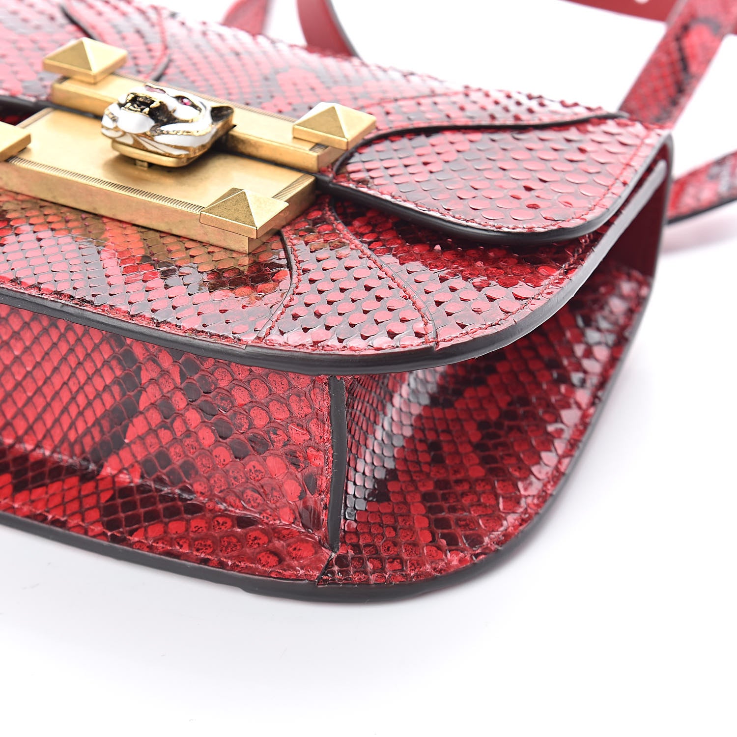 Gucci Elaphe Radiata Small Osiride Shoulder Bag Hibiscus Red 8 of 9