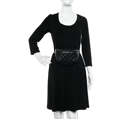 Chanel Calfskin Quilted Waist Belt Bag Black 2 of 10