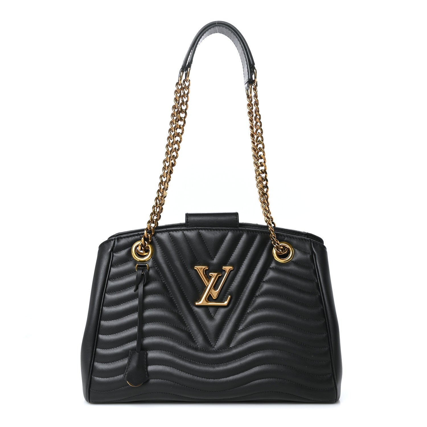 Louis Vuitton Calfskin New Wave Chain Tote Black 1 of 8