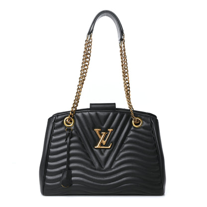 Louis Vuitton Calfskin New Wave Chain Tote Black 1 of 8