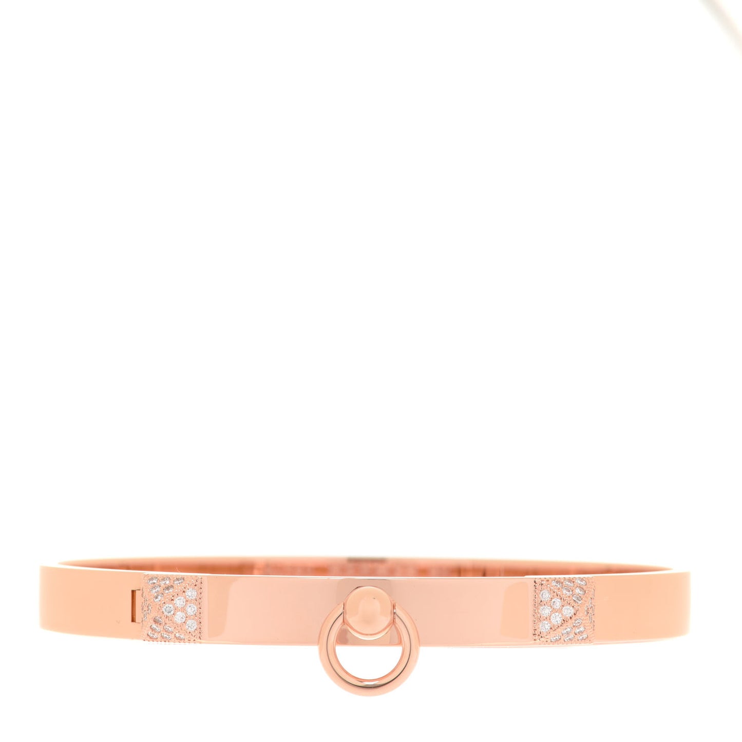 18K Rose Gold Diamond PM Collier De Chien Bracelet SH