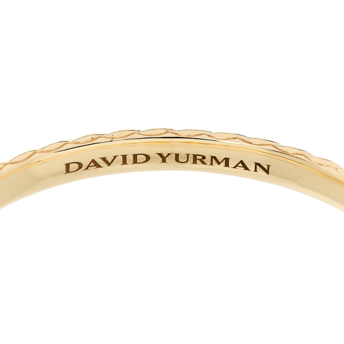18K Yellow Gold Diamond 6.2mm Sculpted Cable Buckle Bracelet