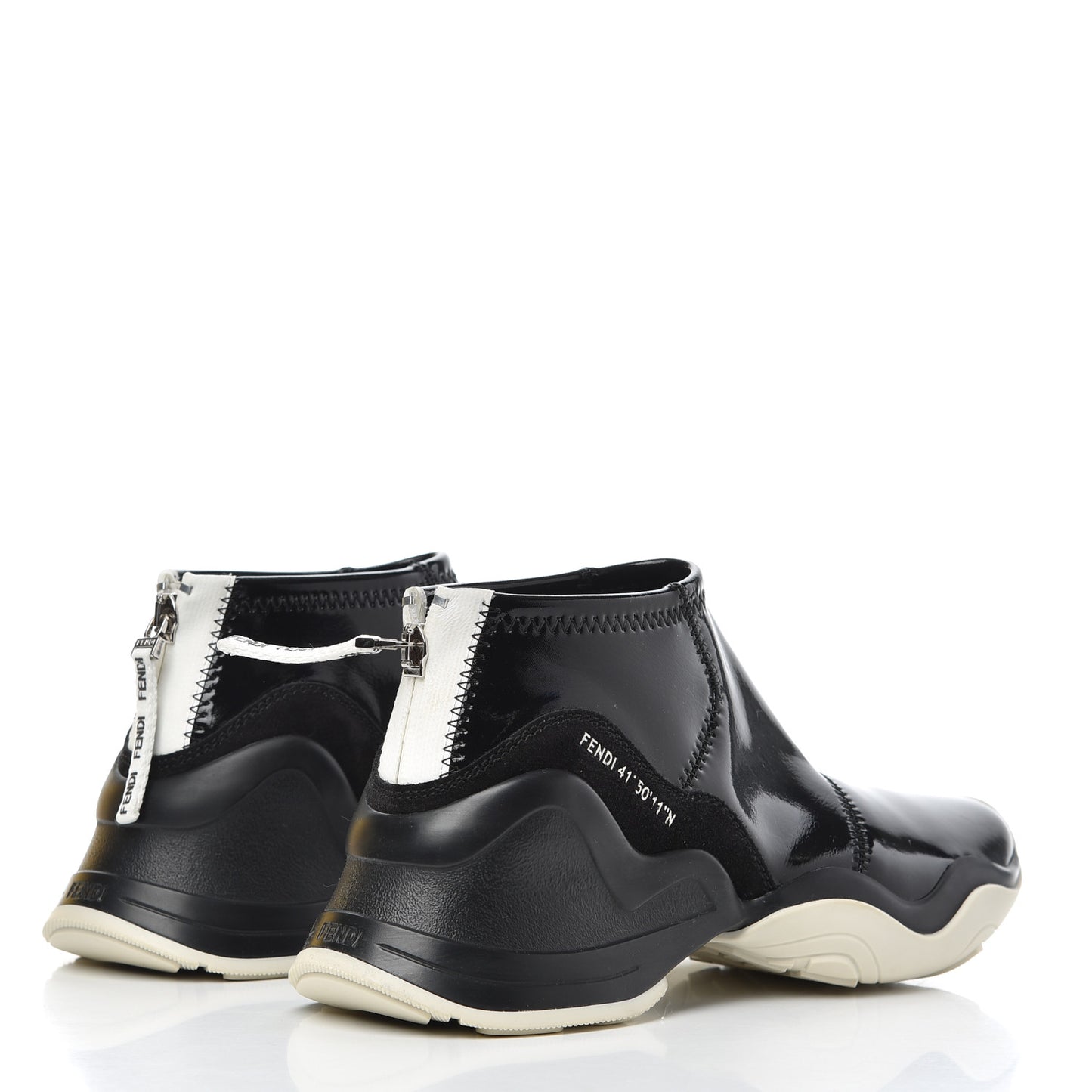 Vernice High-Tech Womens FFluid Zip Up Sneakers 37.5 Black White