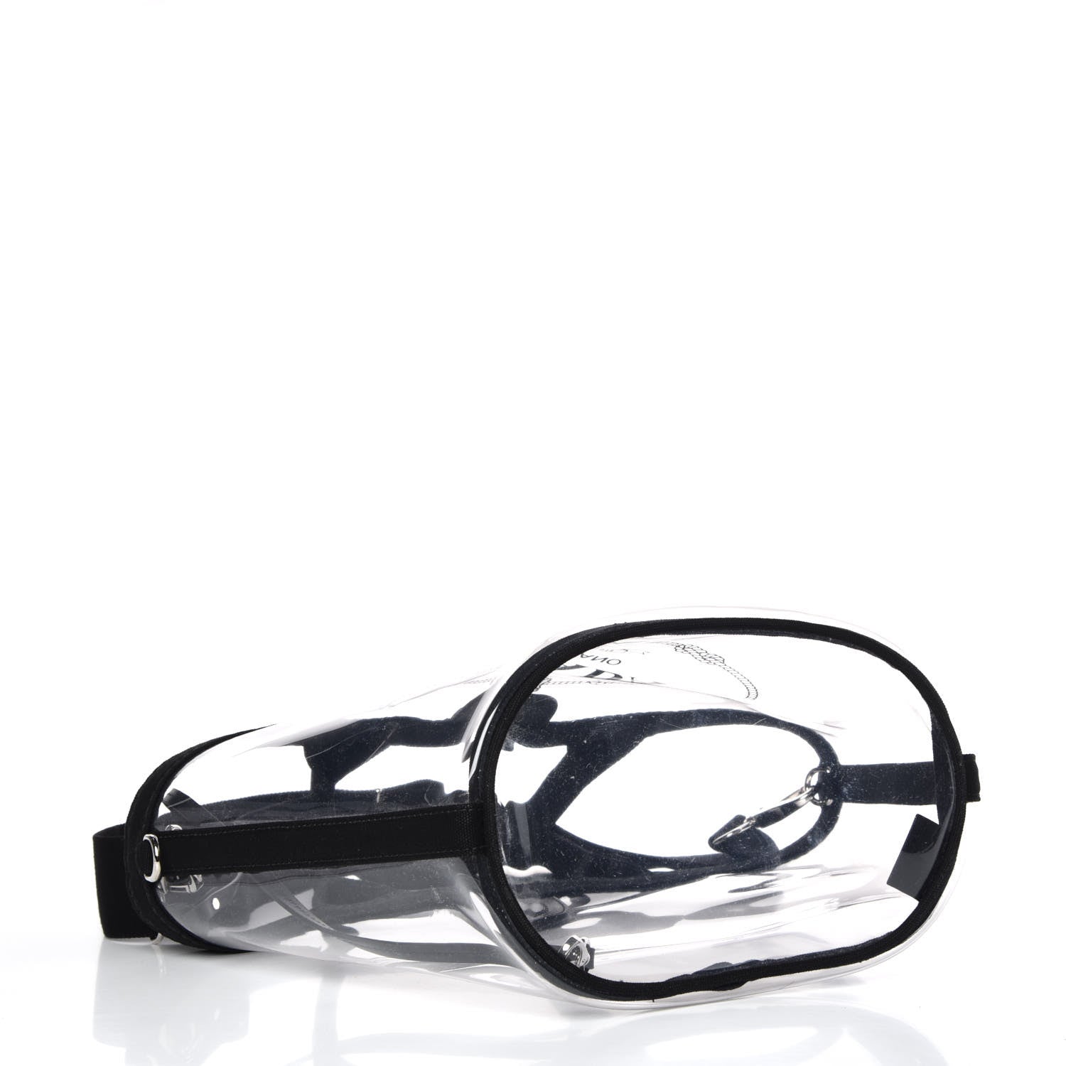 Prada Plexiglass Canapa Small Shopper Tote Black 6 of 12