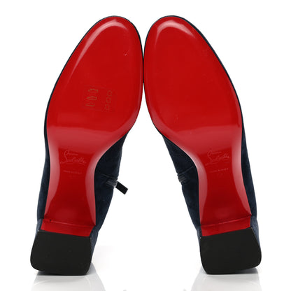 Christian Louboutin Suede Castarika Round Toe Ankle Booties 39 Nocturne 5 of 8