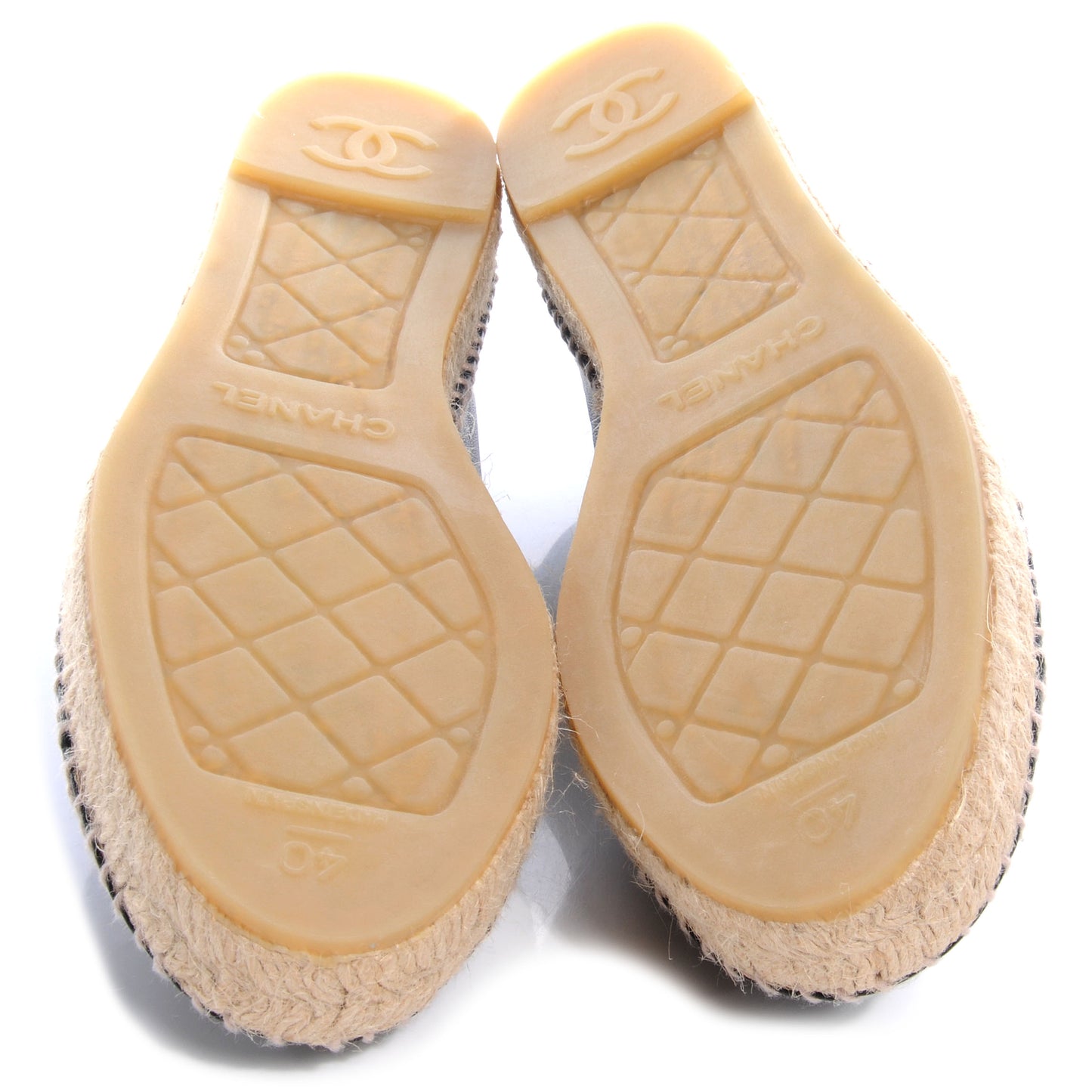 Lambskin Espadrilles Navy Black 40