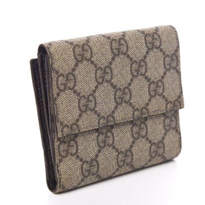 Gucci GG Plus Monogram Ladies GG Compact Flap Wallet Beige Ebony Cocoa 2 of 5