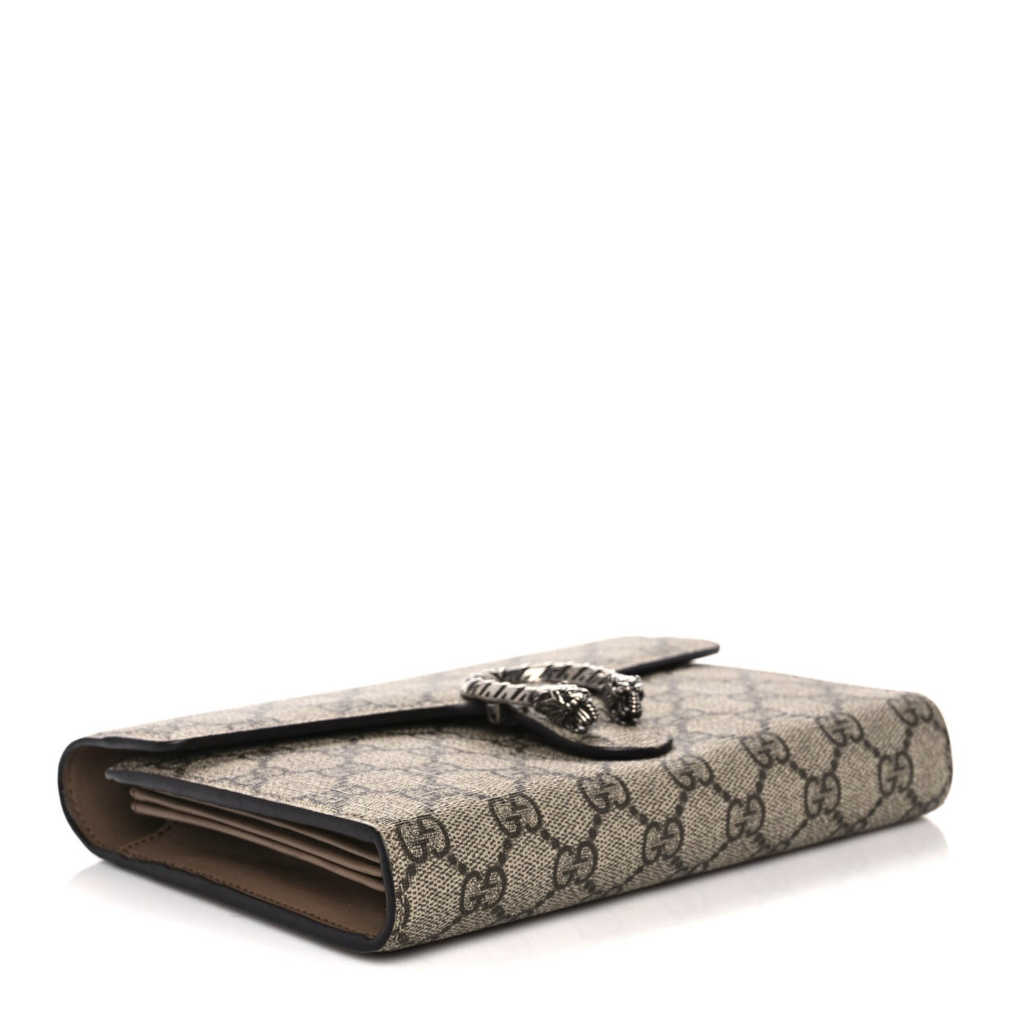 GG Supreme Monogram Mini Dionysus Chain Wallet Beige Taupe
