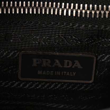 Prada Saffiano Lux Pushlock Shoulder Bag Black 6 of 9