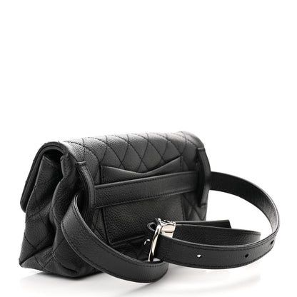 Chanel Grained Calfskin Quilted 2.55 Reissue Flap Belt Bag Clutch Black 3 of 11