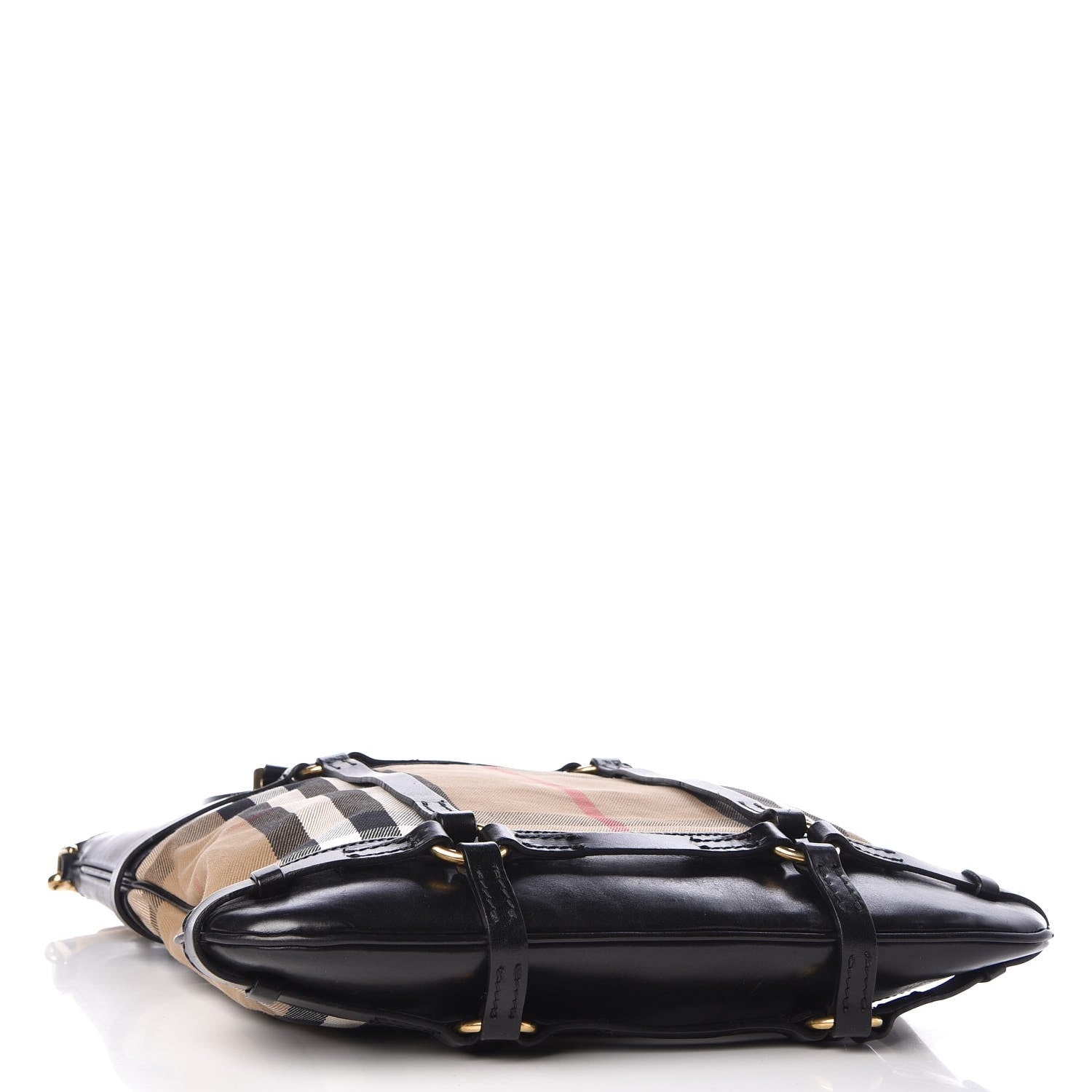 Burberry House Check Bridle Calfskin Tote Black 4 of 7
