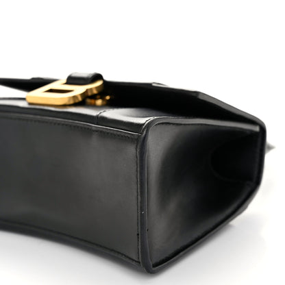 Balenciaga Shiny Box Calfskin Hourglass Top Handle Bag XS Black 10 of 10
