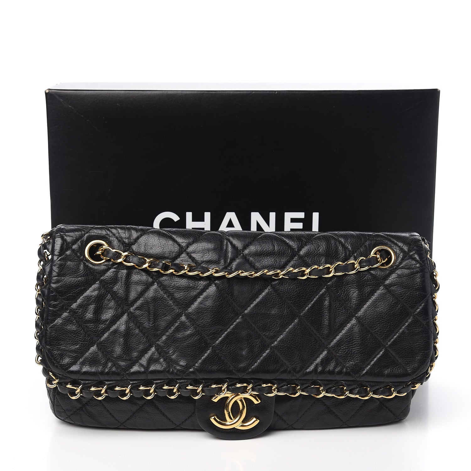 Chanel Calfskin Quilted Medium Chain Me Flap Black 11 of 11