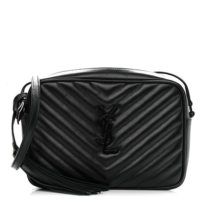 Saint Laurent Calfskin Matelasse Monogram Lou Camera Bag Black 1 of 10