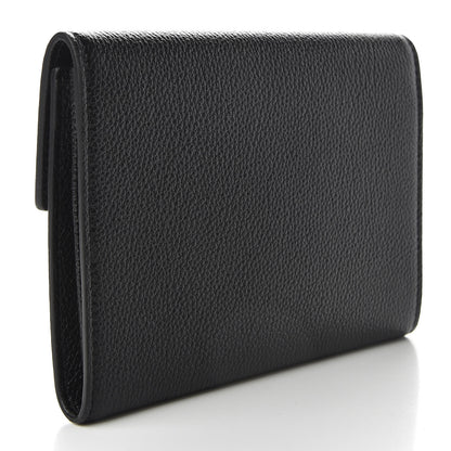 Gucci Grainy Calfskin Zumi Flap Card Case Black 3 of 7