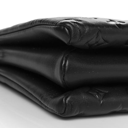 Louis Vuitton Lambskin Embossed Monogram Coussin MM Black 8 of 9