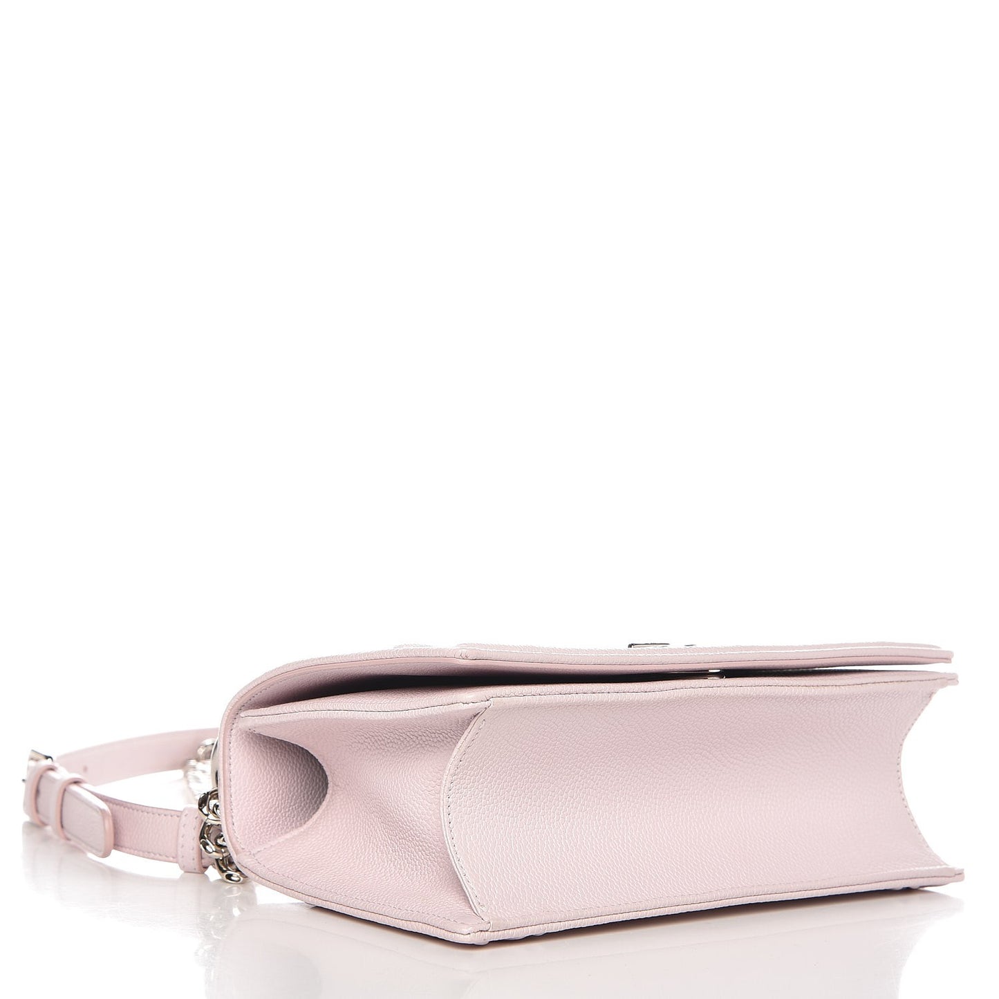 Grained Calfskin Small Diorama Flap Bag Pink