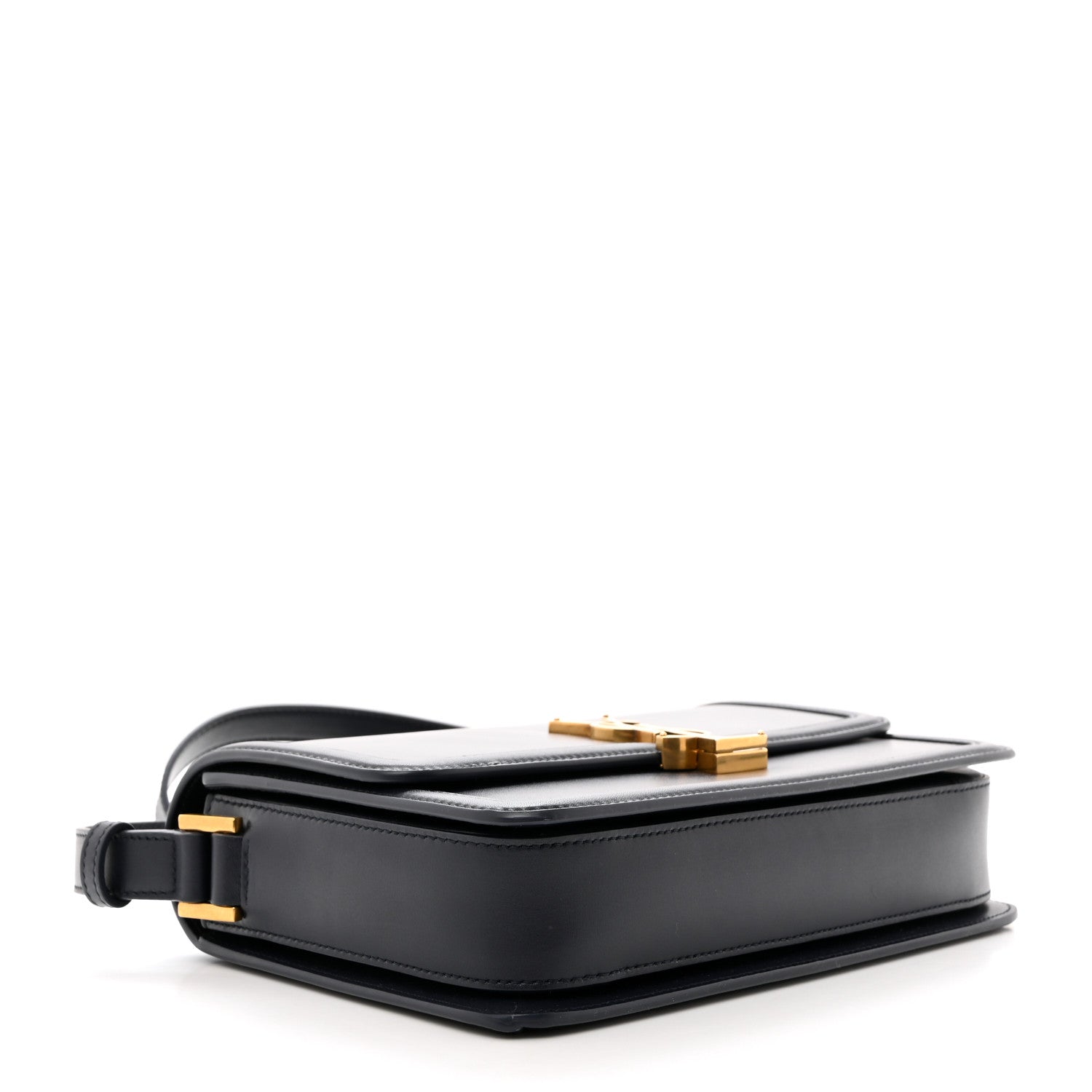 Saint Laurent Box Calfskin Monogram Medium Solferino Satchel Deep Marine 4 of 11