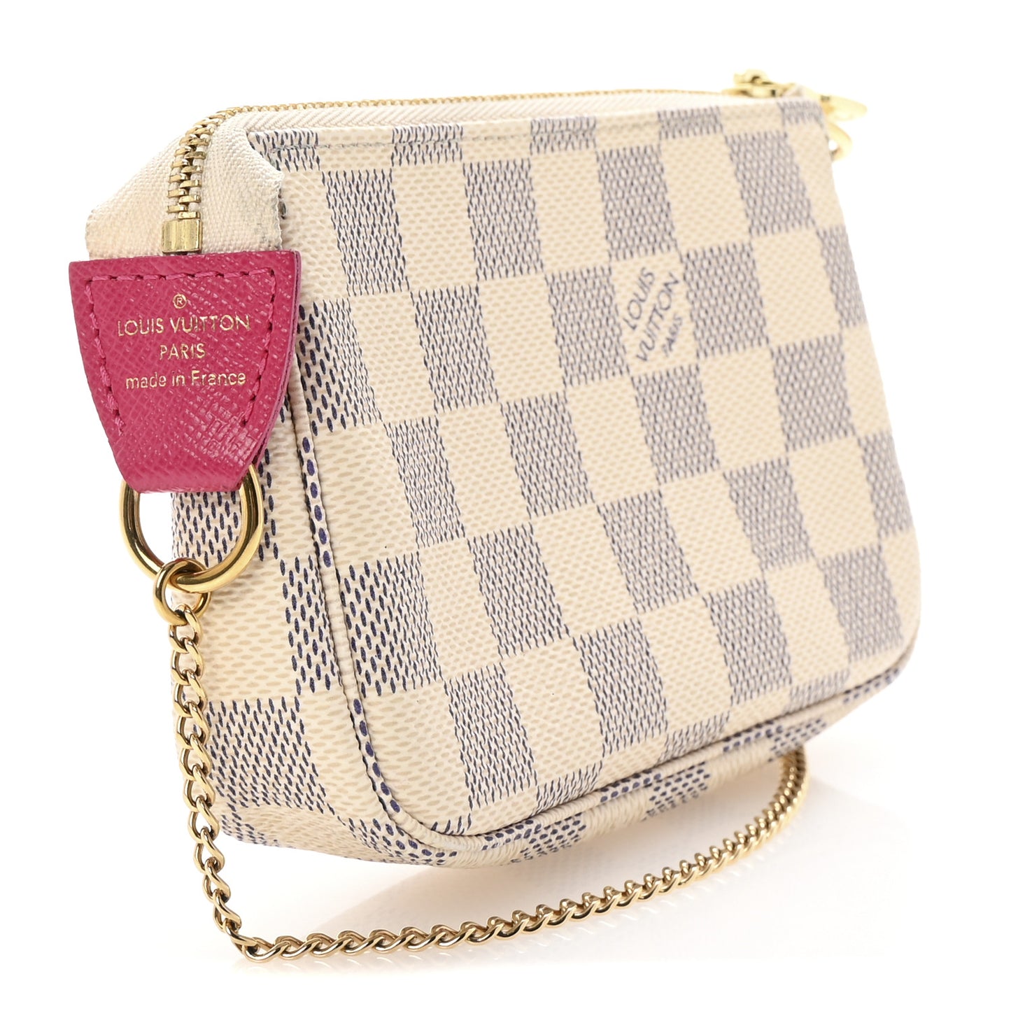 Damier Azur 2021 Christmas Animation Hollywood Mini Pochette Accessories Fuchsia