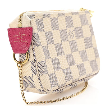 Louis Vuitton Damier Azur 2021 Christmas Animation Hollywood Mini Pochette Accessories Fuchsia 3 of 7