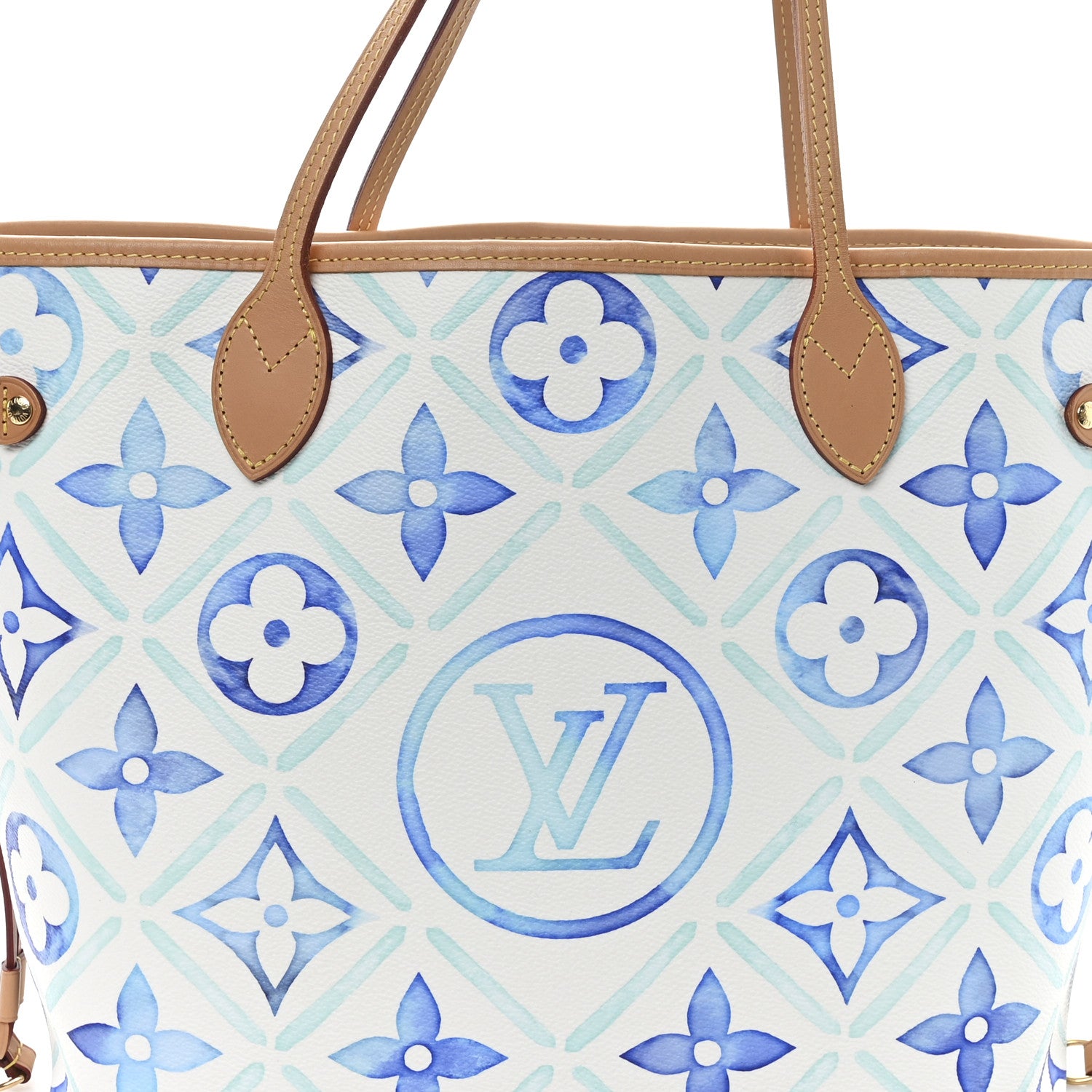 Louis Vuitton Monogram Tiles By The Pool 2.0 Neverfull MM Lagoon Blue 8 of 12
