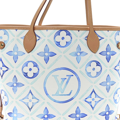 Louis Vuitton Monogram Tiles By The Pool 2.0 Neverfull MM Lagoon Blue 8 of 12