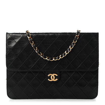 Chanel Lambskin Quilted Medium Single Flap Black 1 of 9