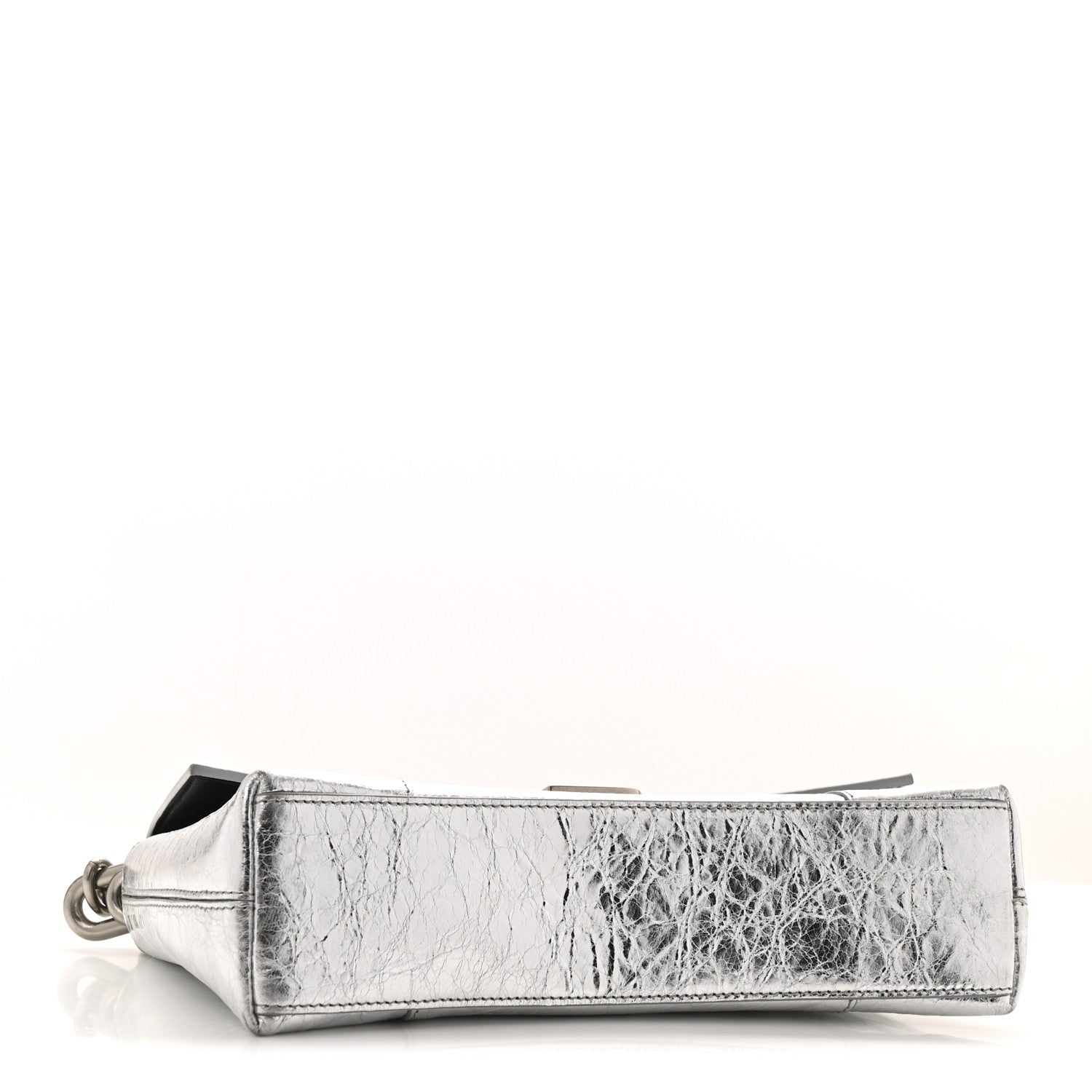 Balenciaga Metallic Calfskin Downtown Chain Shoulder Bag XS Silver 4 of 12
