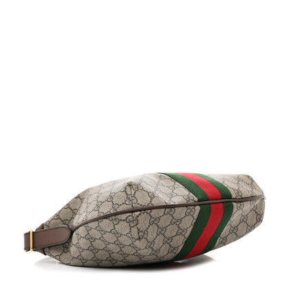 Gucci GG Supreme Monogram Web Small Ophidia Half Moon Hobo Brown 4 of 14