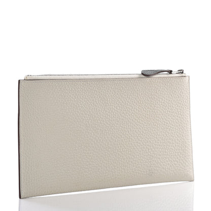 Hermes Togo Epsom Rooroo Pouch Craie Vert Amande Gris Pearl 2 of 10