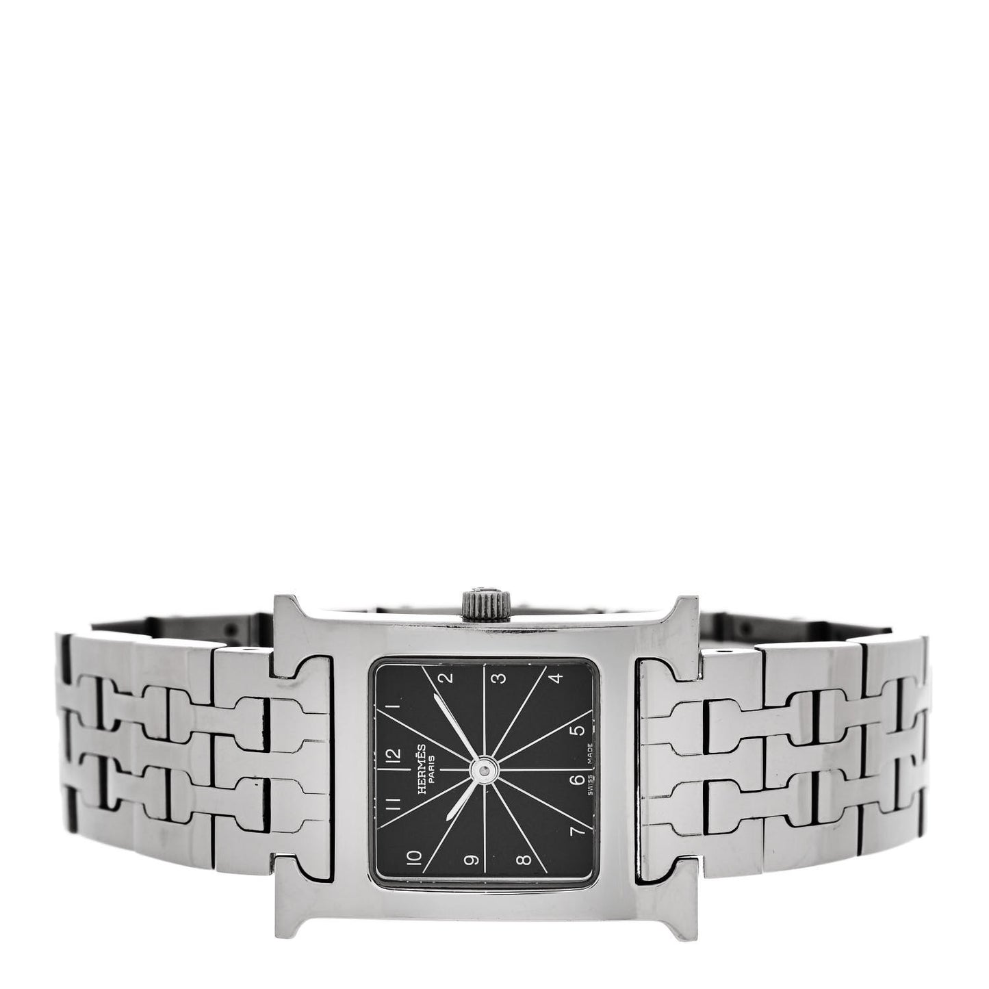 Stainless Steel 21mm Heure H Hour Quartz Watch Black