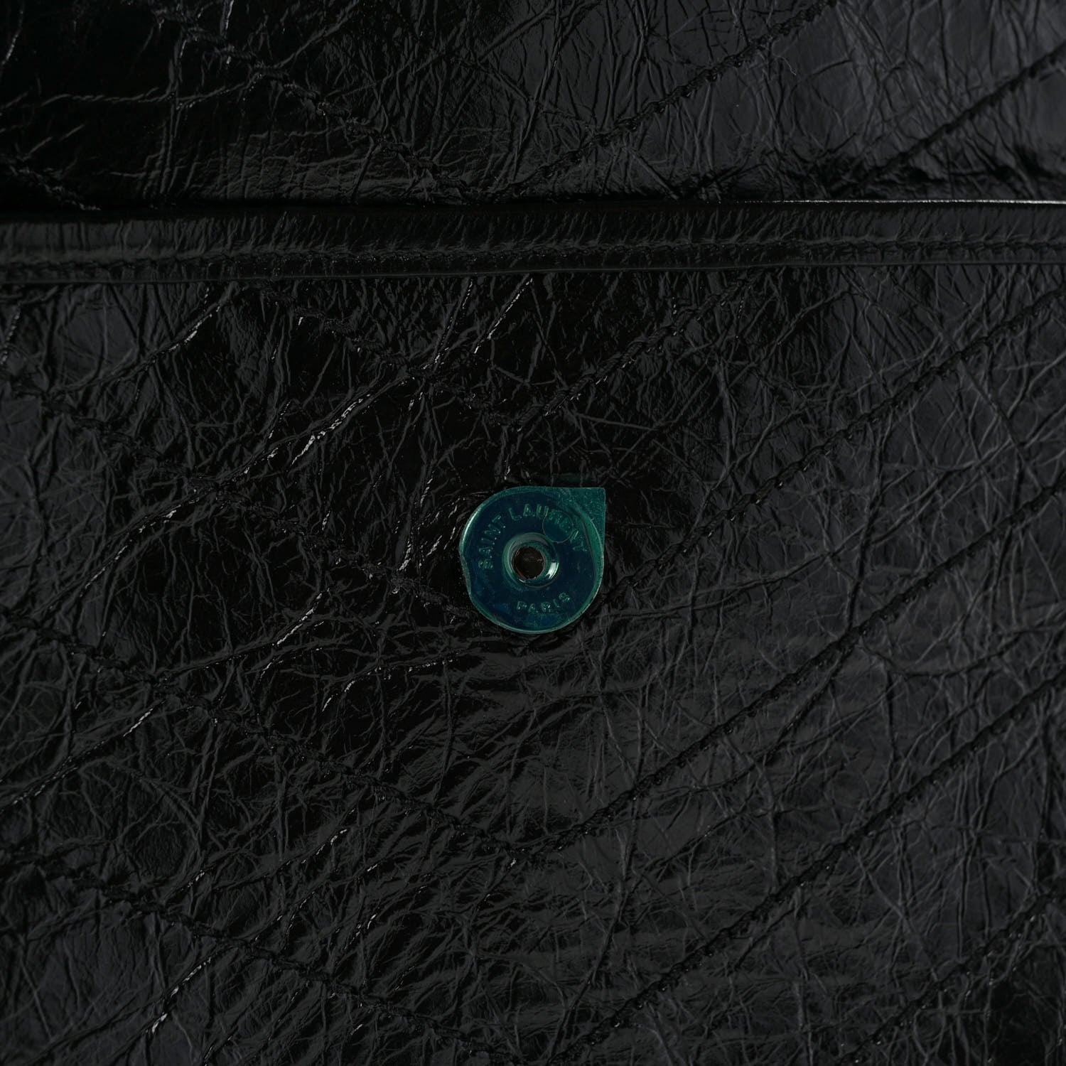Saint Laurent Crinkled Calfskin Matelasse Monogram Medium Niki Chain Satchel Black 9 of 10