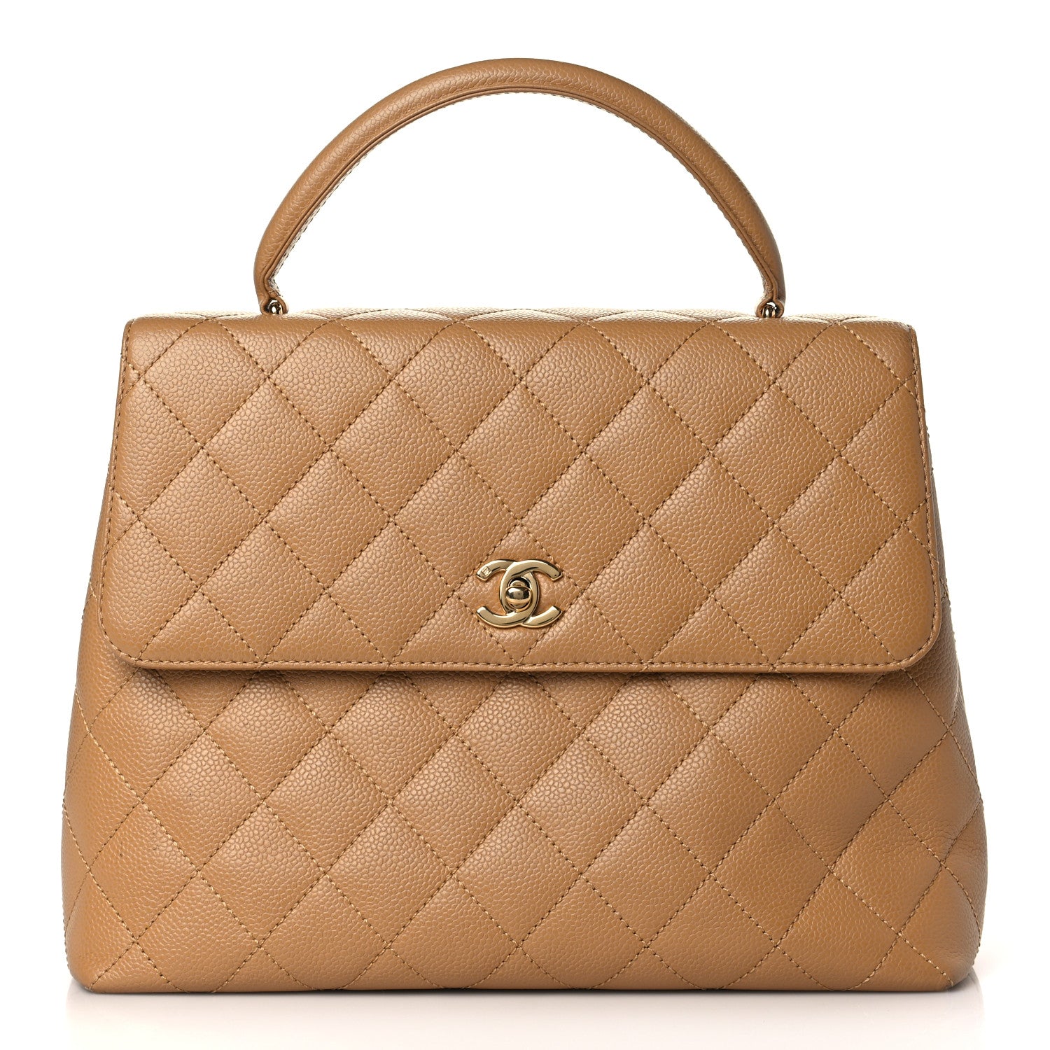 Chanel Caviar Quilted Jumbo Kelly Flap Beige 1 of 8