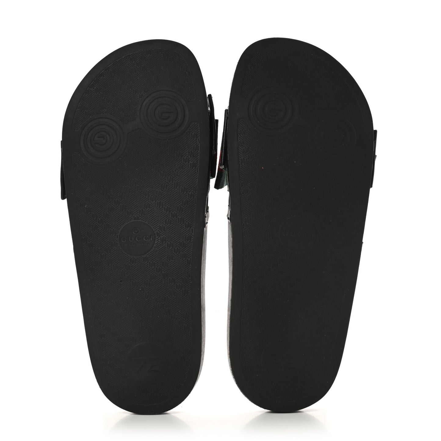 Satin Web Bow Slide Sandals 36 Black