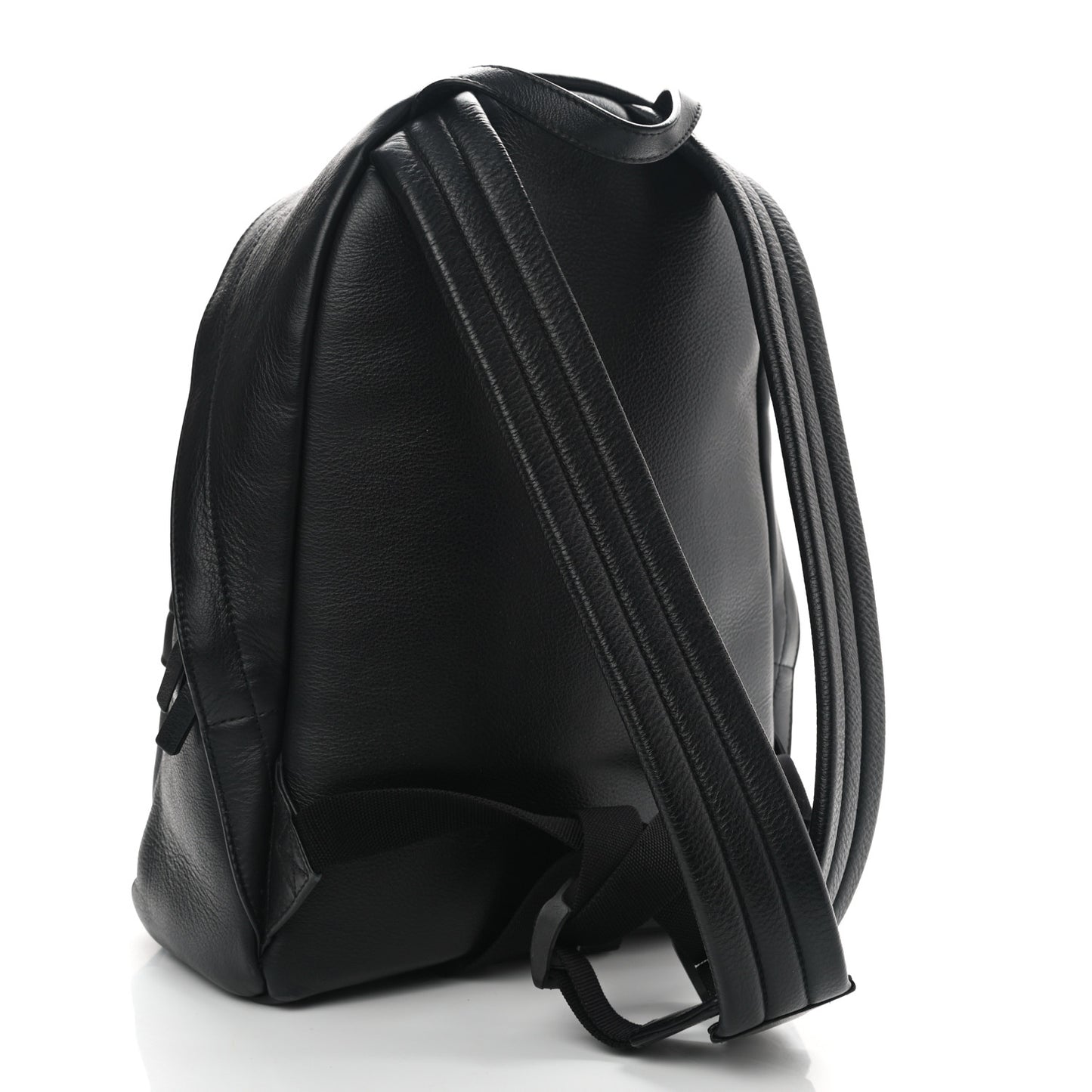 Smooth Calfskin Logo Small Everyday Backpack Black White