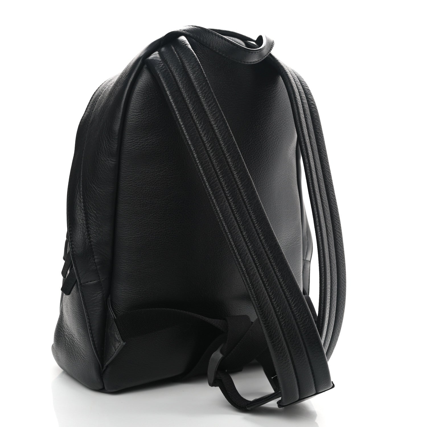 Balenciaga Smooth Calfskin Logo Small Everyday Backpack Black White 3 of 10