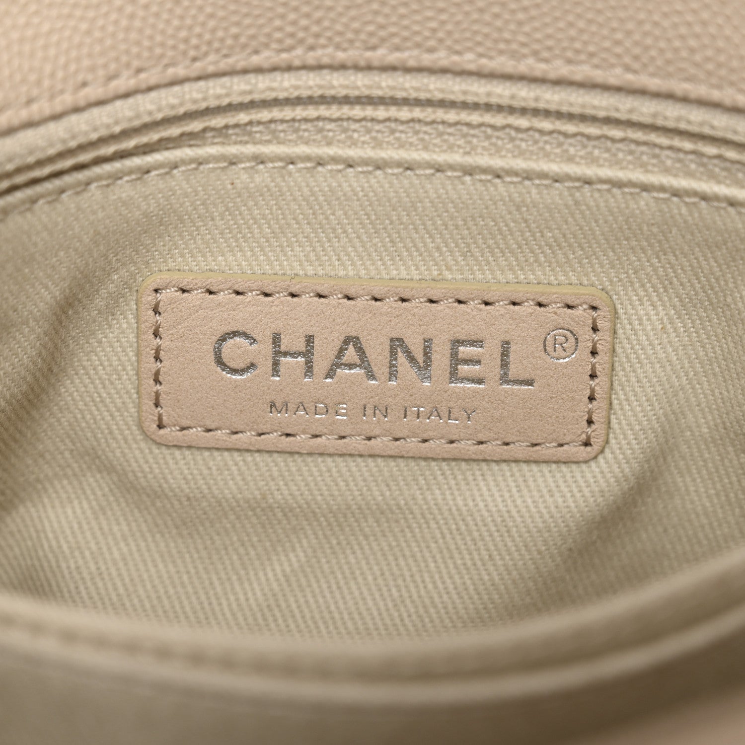 Chanel Caviar Chevron Quilted Mini Coco Handle Flap Beige 7 of 12