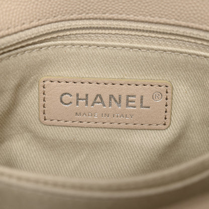 Chanel Caviar Chevron Quilted Mini Coco Handle Flap Beige 7 of 12