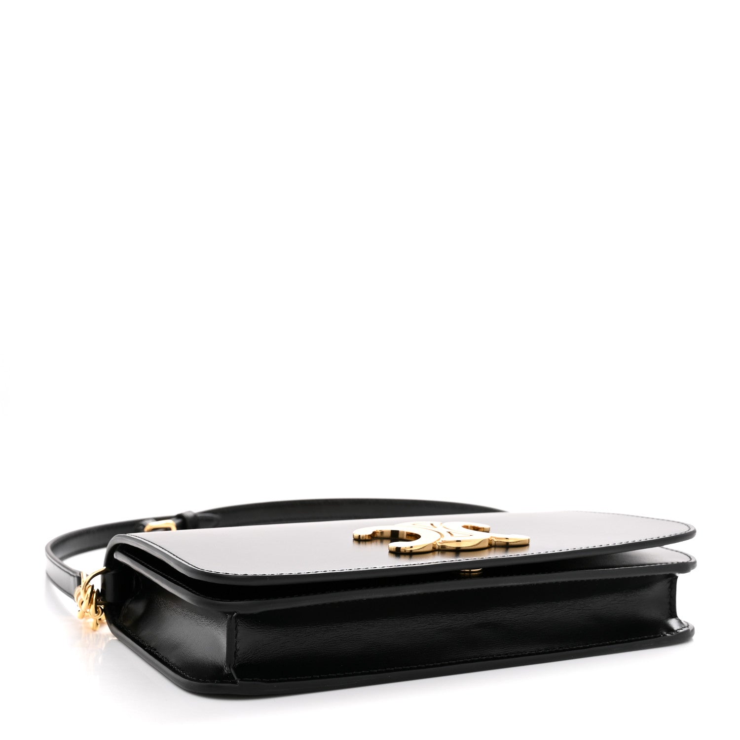Celine Shiny Calfskin Triomphe Multipochette Black 4 of 9