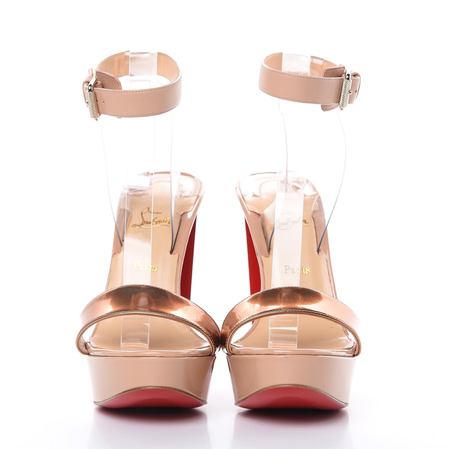 Metallic Patent PVC Cherrysandal 140 Platform Sandals 37 Doudou