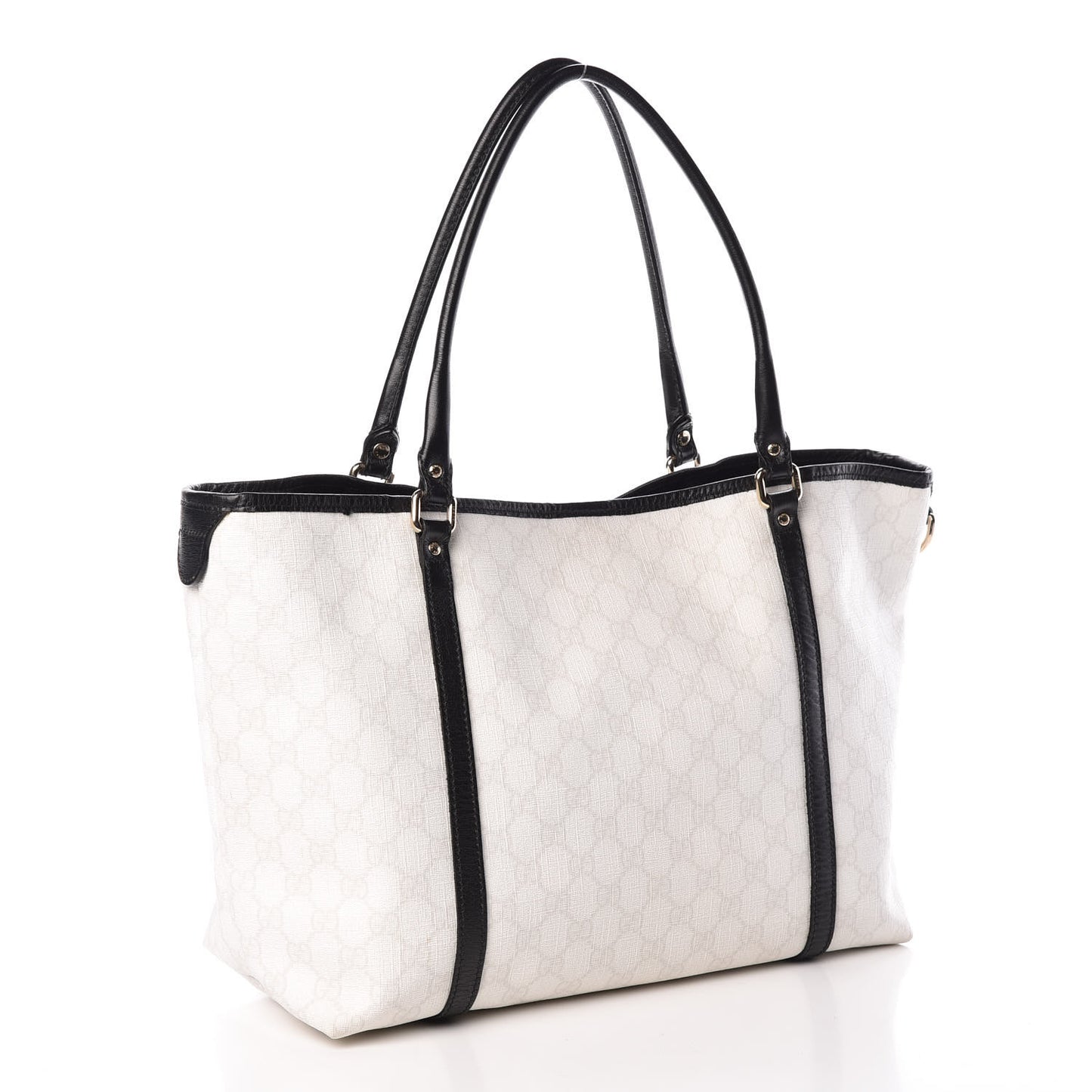 GG Plus Monogram Medium Joy Tote White