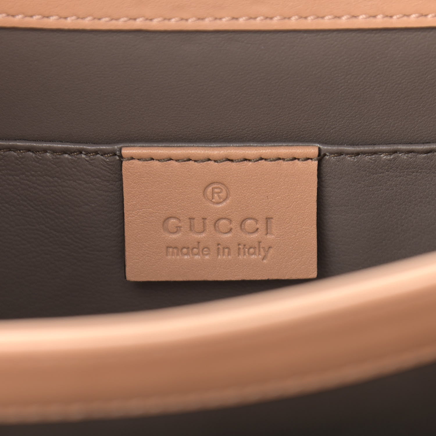 Gucci Suede Crystal Small Interlocking G Shoulder Bag Taupe 6 of 10